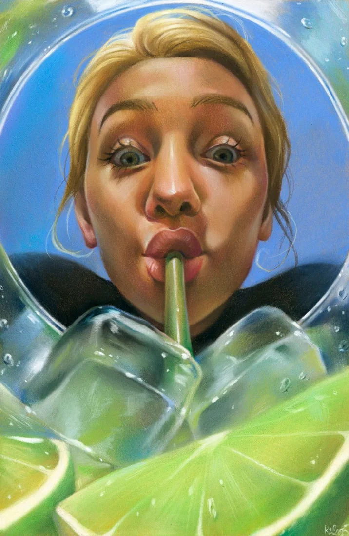 Olga Kuznezova (Ukraine,b 2000) pastel painting