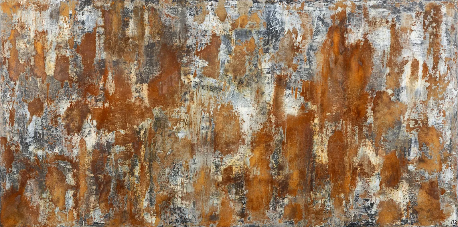 Olivier Ameye (1973) 'Abstract Composition', acrylic on canvas.