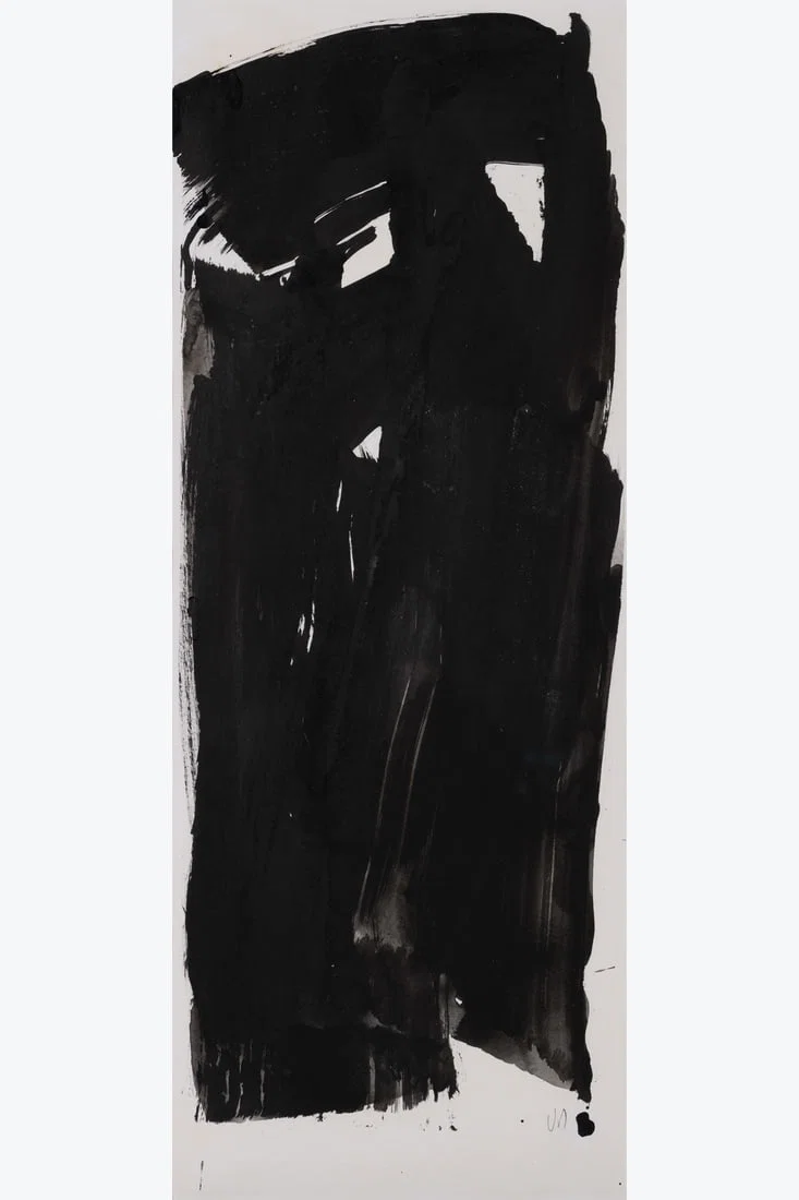 Olivier Debre (1920-1999) Untitled India ink on paper Signed with initials lower right 79 x 30 cm