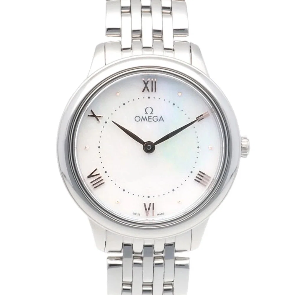 OMEGA DEVIL PRESTIGE WATCHES STAINLESS STEEL WHITE SHELL WATCH