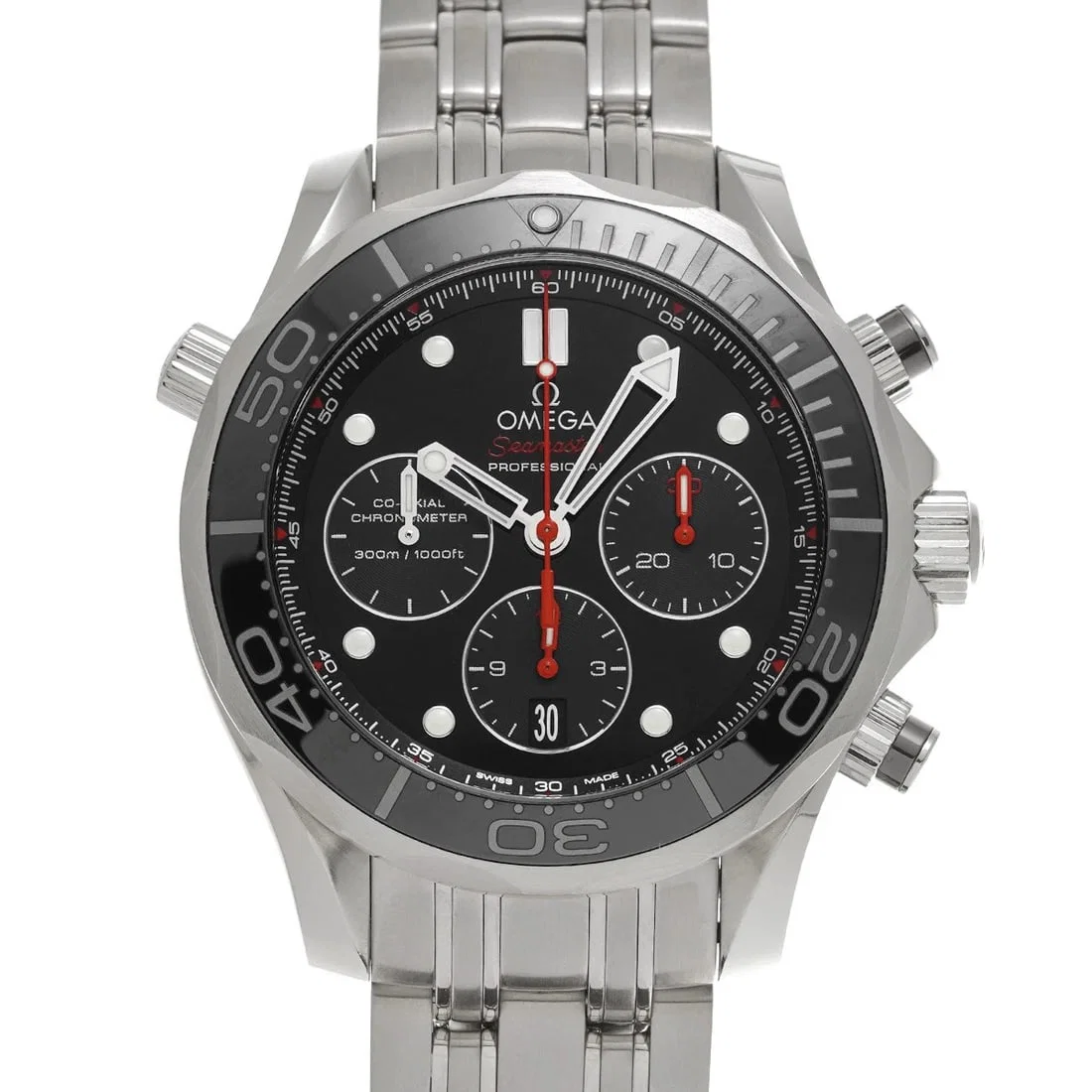 OMEGA SEAMASTER CO AXIAL CHRONOGRAPH BLACK WATCH