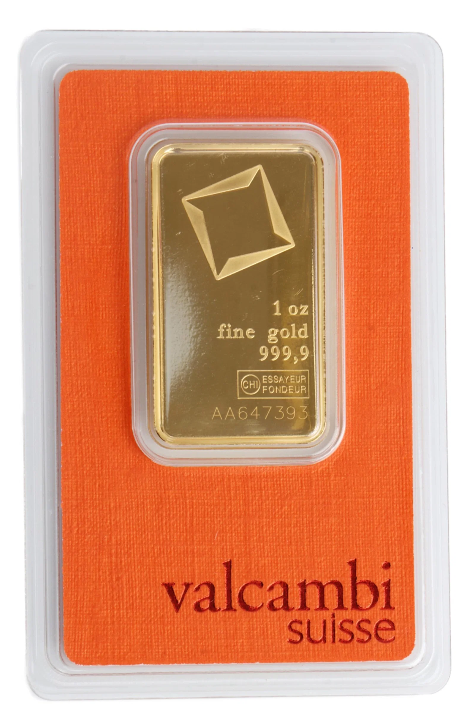 ONE 1 TROY OUNCE .9999 SWISS VALCAMBI BAR