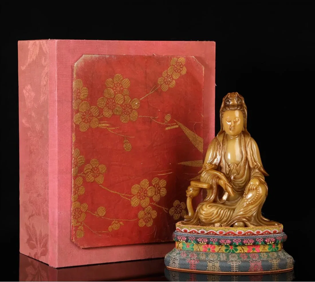 One piece Shoushan Ishida Huang Guanyin