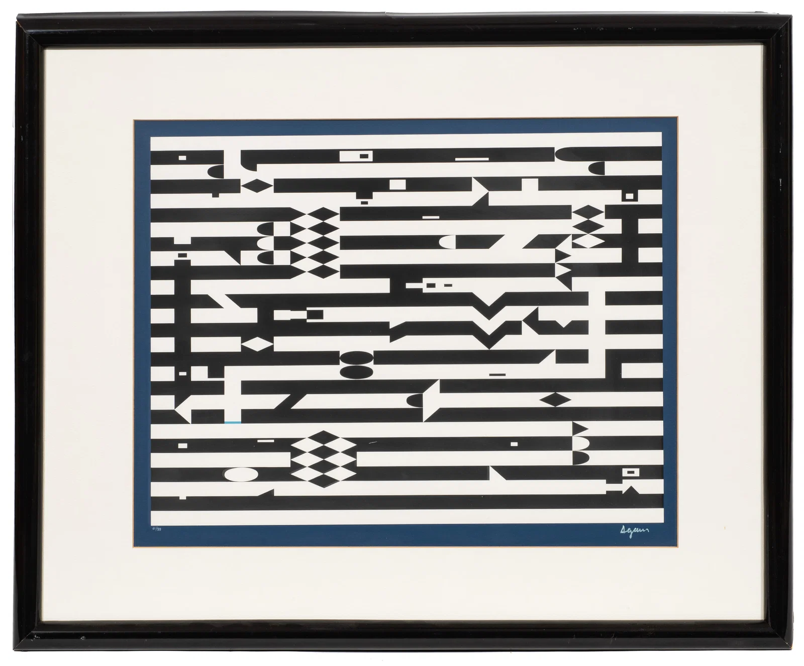 Op Art Silkscreen by Yaacov Agam.