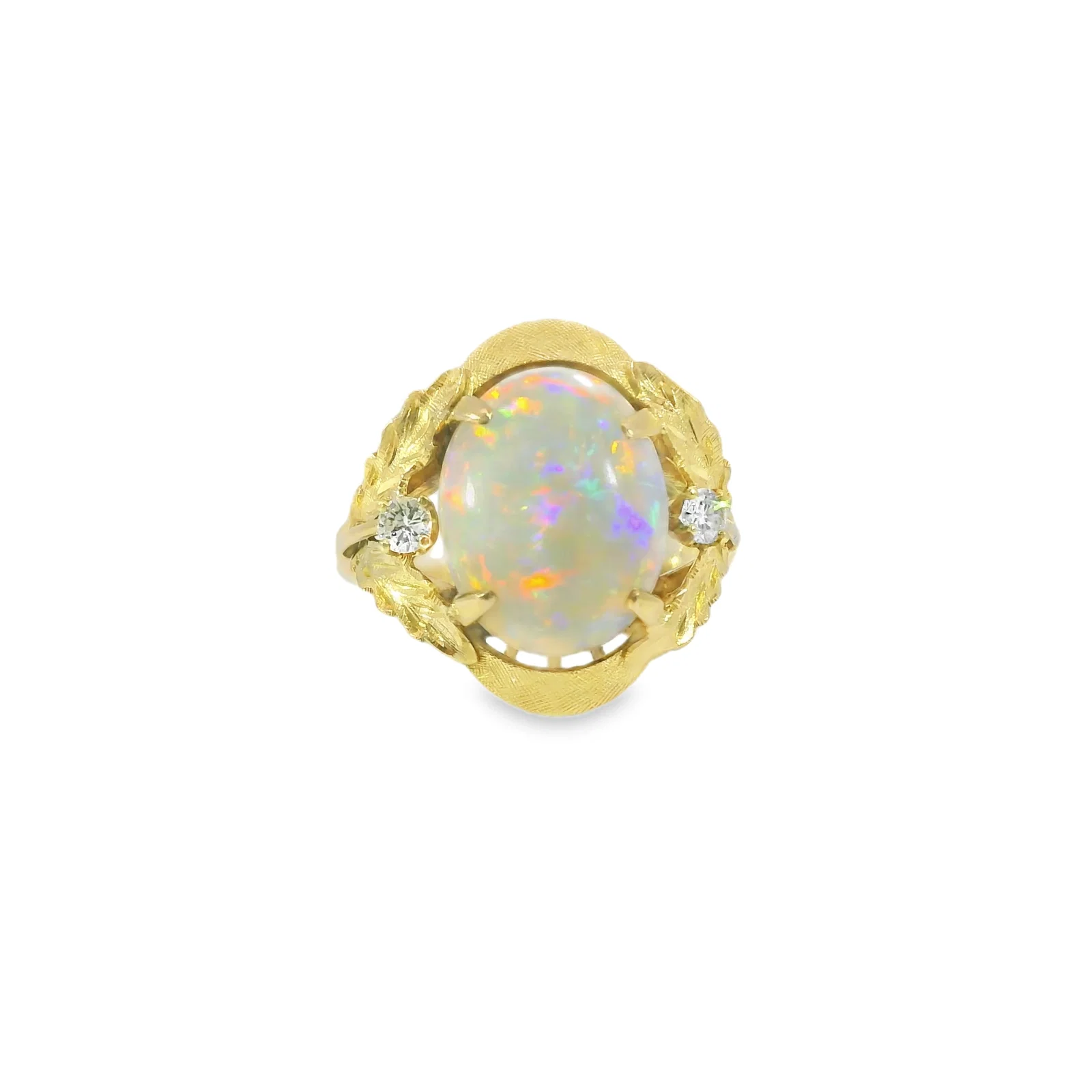 Opal & Diamond Ring 14Kt.