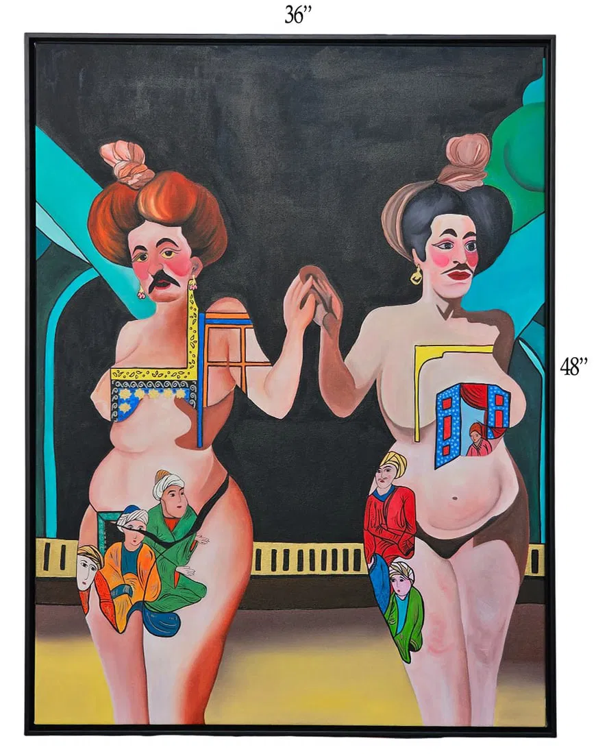 'Opposition III' Oil On Canvas Painting