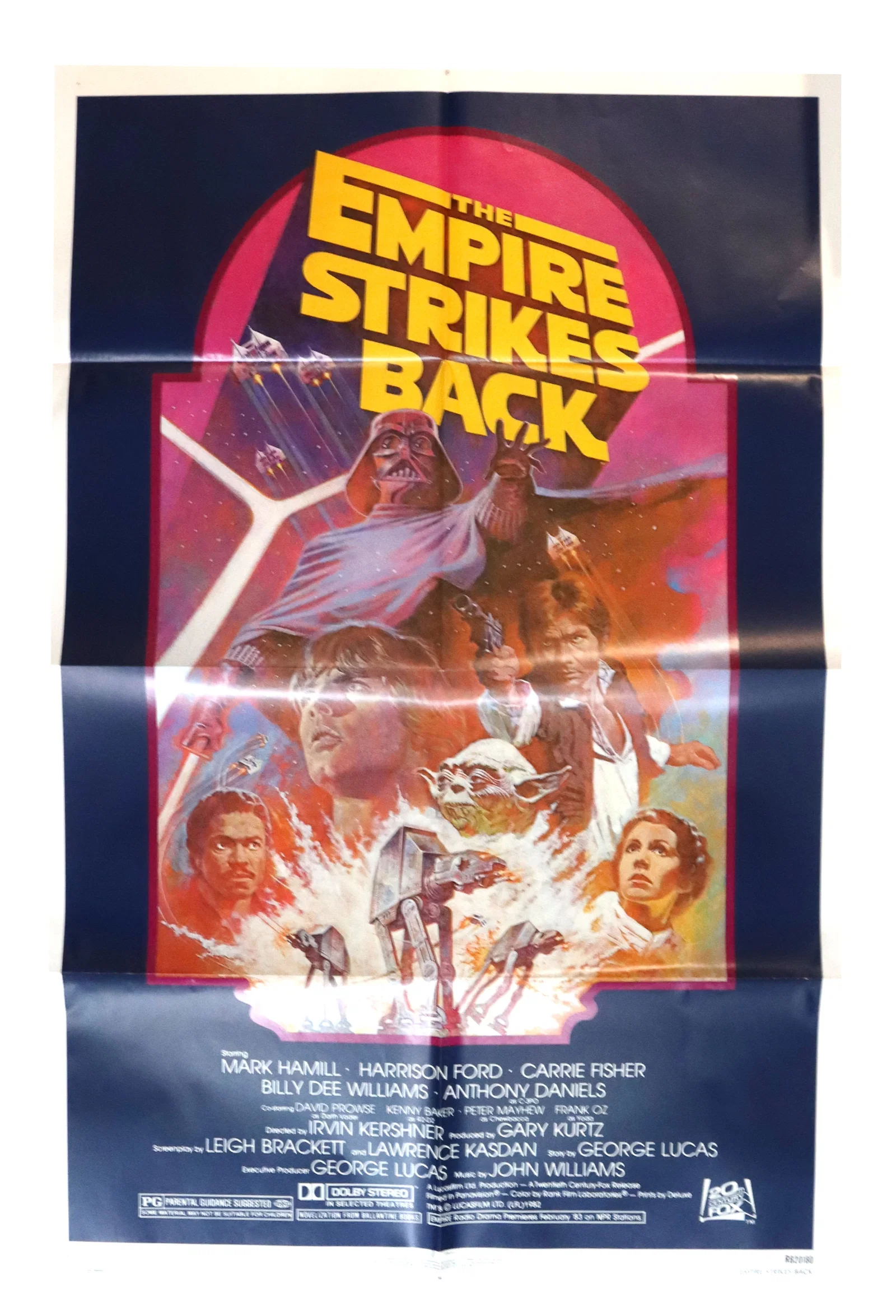 Original 1982 Empire Strikes Back One Sheet Movie Poster