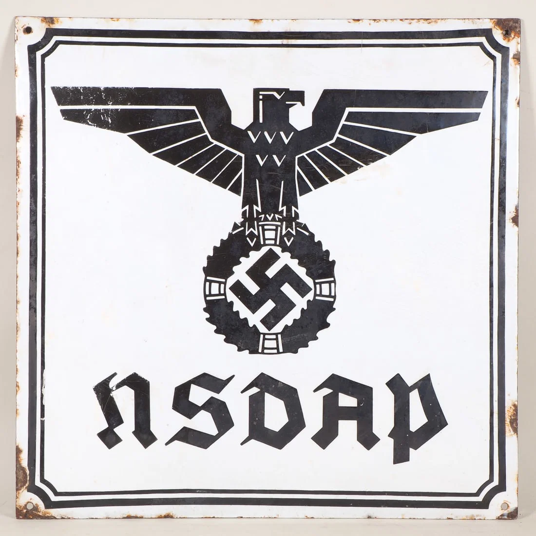 Original enamel sign for NSDAP office