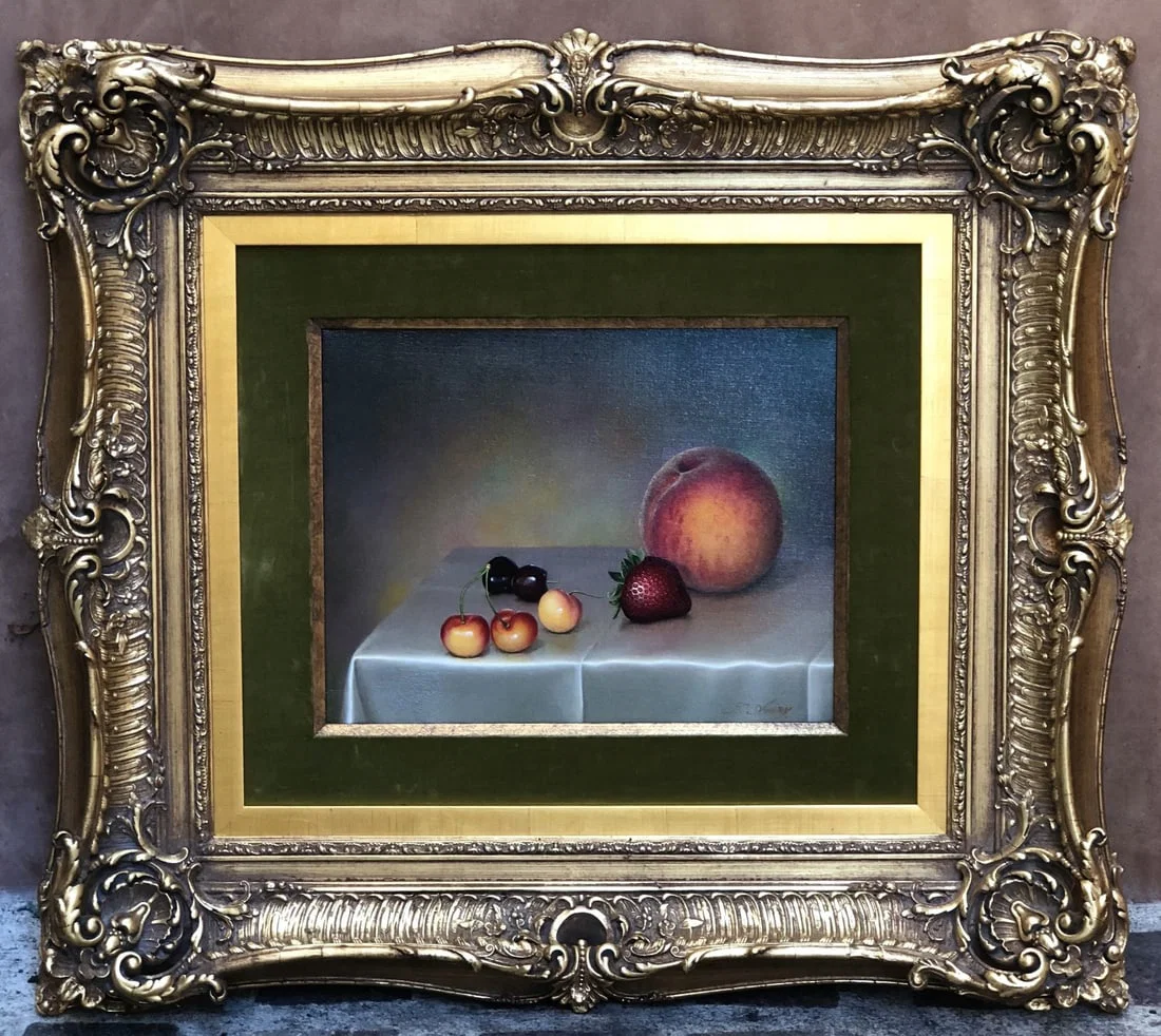 Original Oil on Canvas Still Life by Teimour Amiry California Artist
