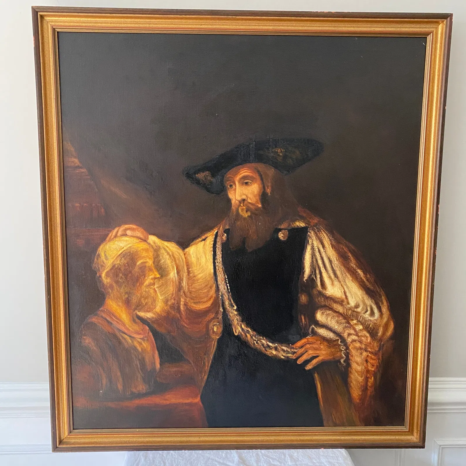 Original Oil Painting Art Replica Of Rembrandt