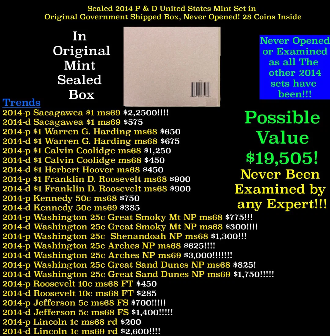 Original sealed box 2014 United States Mint Set