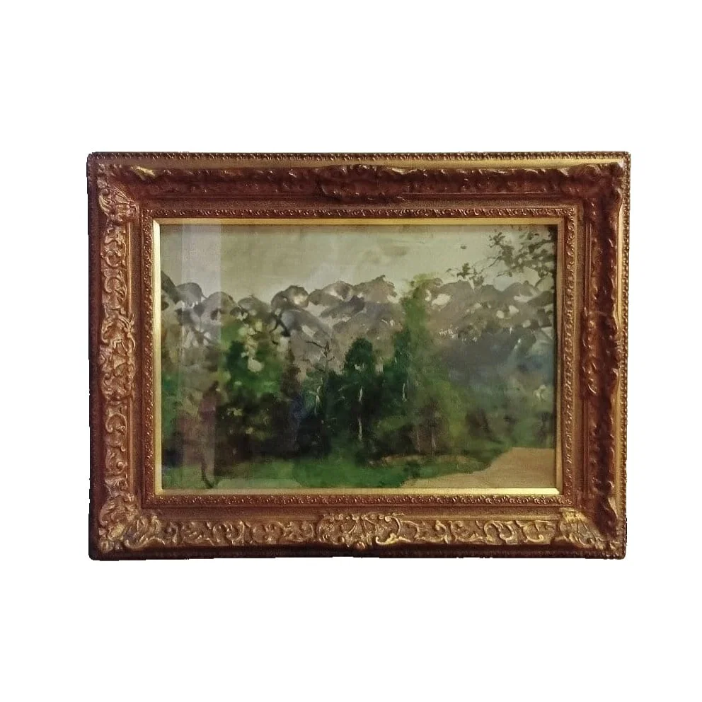 Osakabe Hito "Kamikochi" Framed Size 12 Oil Painting, Signed, Inscribed on Reverse