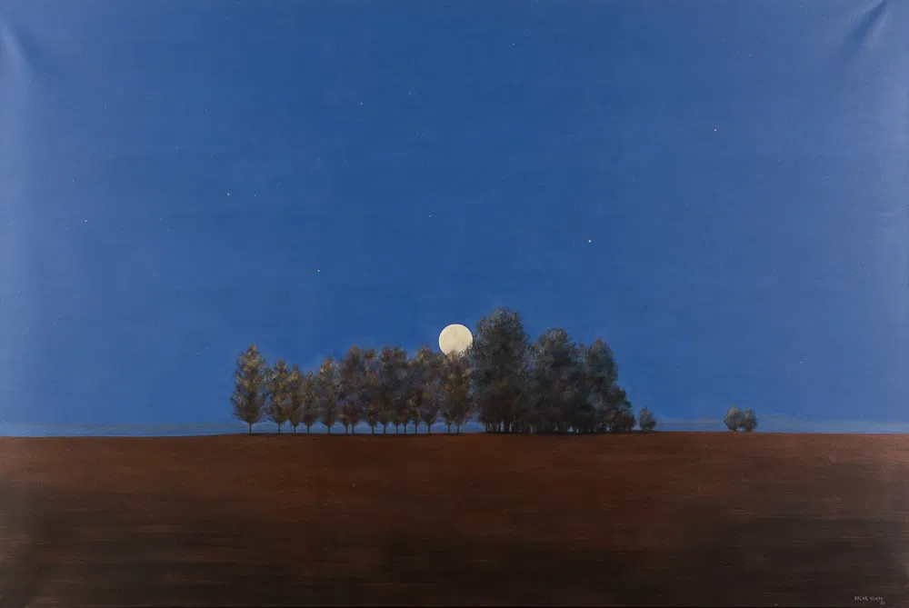 Oscar Bento (1950) 'La Meseda et La Luna', oil on canvas (2003)