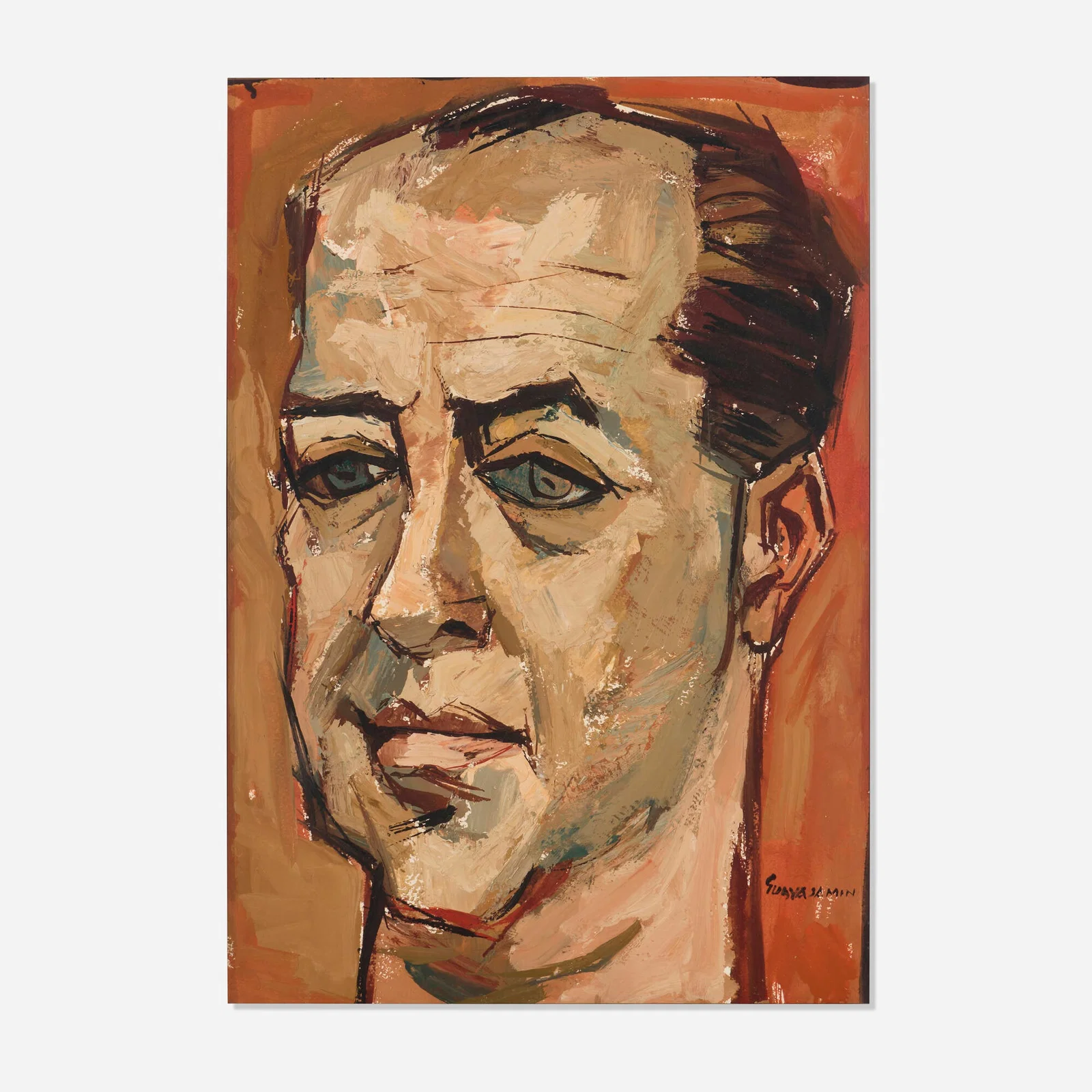 Oswaldo Guayasamin, Portrait of a Man