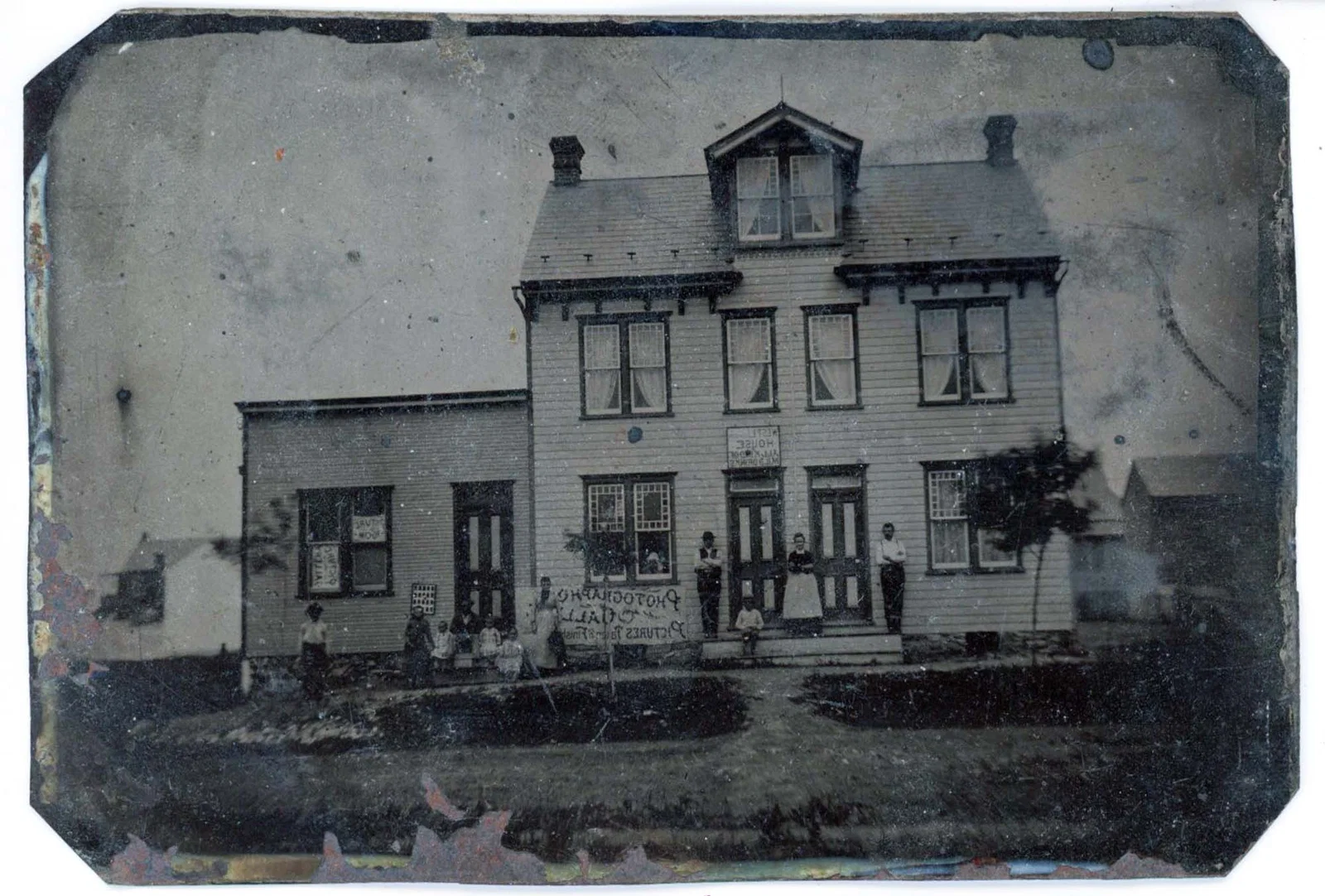 Outdoor Tintype of Photographic Studio, West Lebanon House
