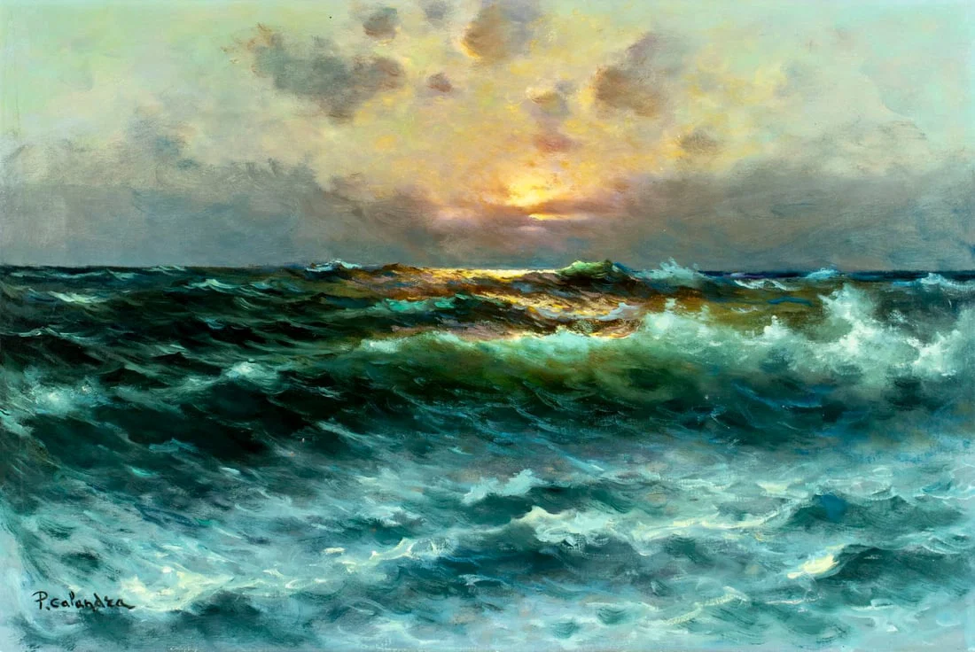 P Calandra (Italy,20C) oil painting