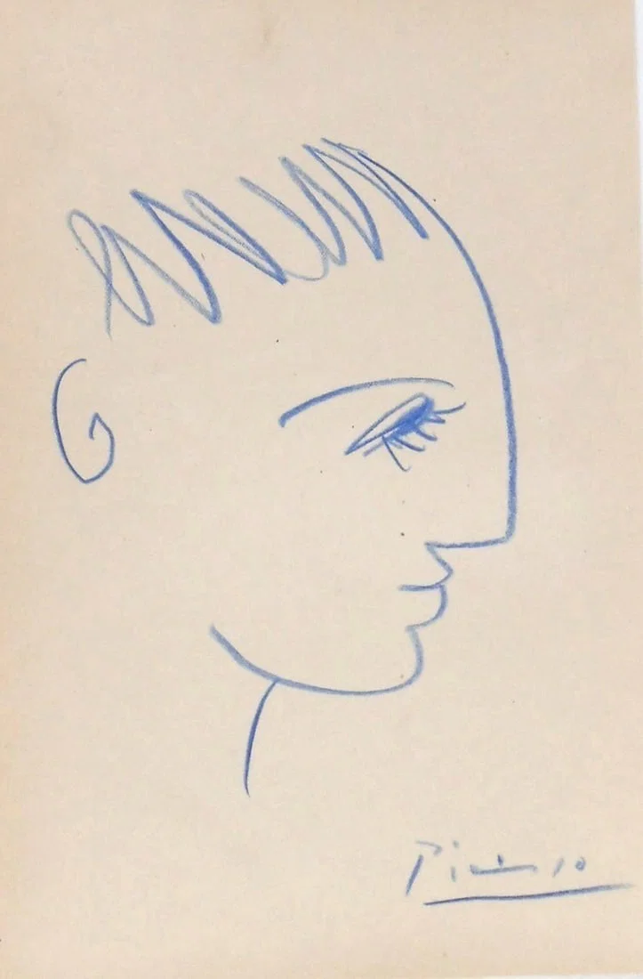 Pablo Picasso* (1881-1973) Colored Pencil Drawing (See Fine Art Disclaimer)