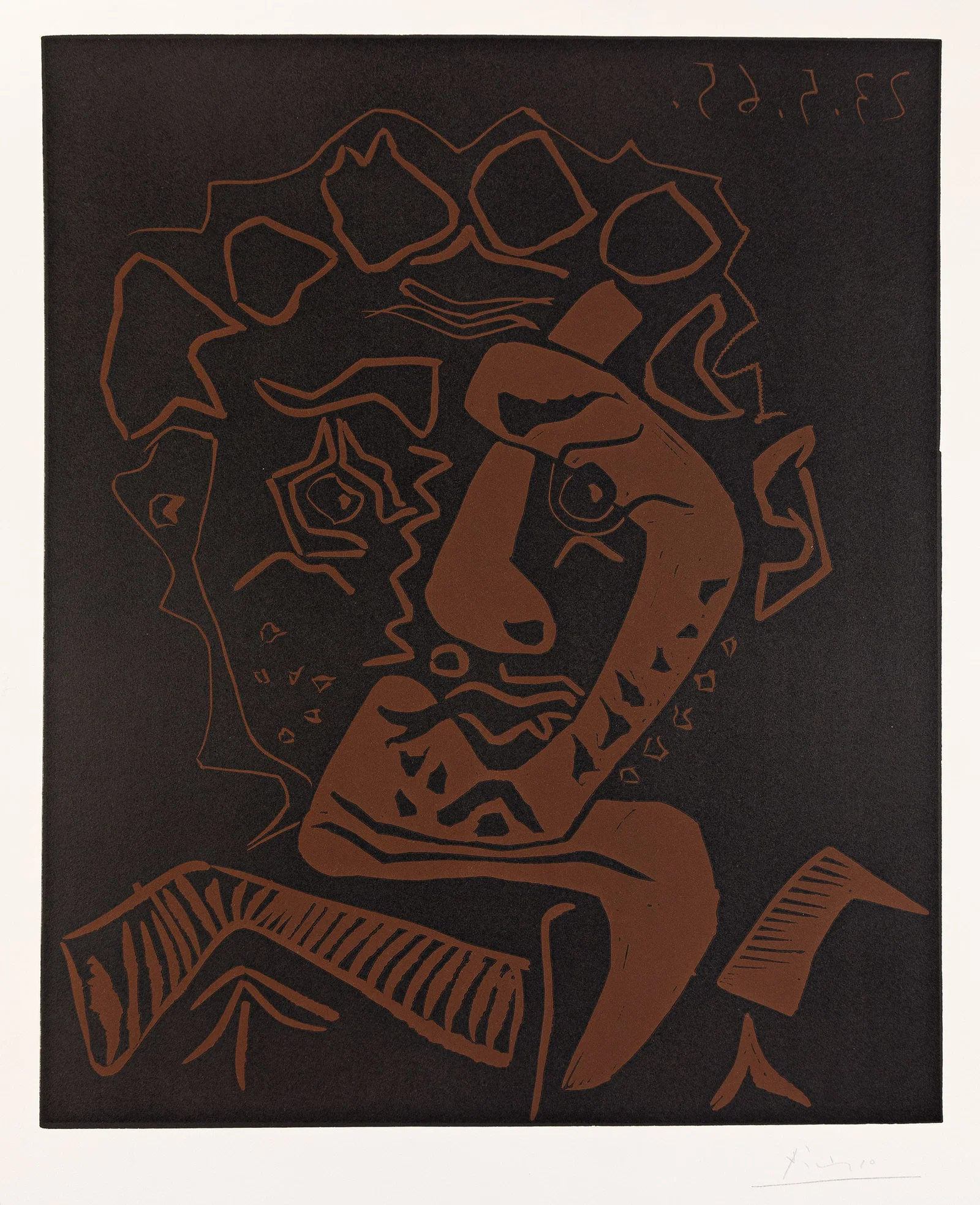 Pablo Picasso (1881-1973), Tête d'Histrion (Le Danseur), 1965.