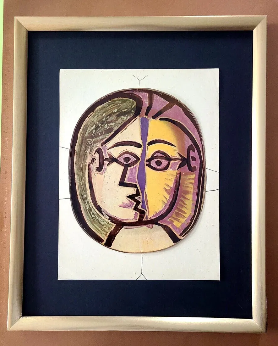 PABLO PICASSO BEAUTIFUL VINTAGE 1948 CERAMIQUE PRINT FRAMED