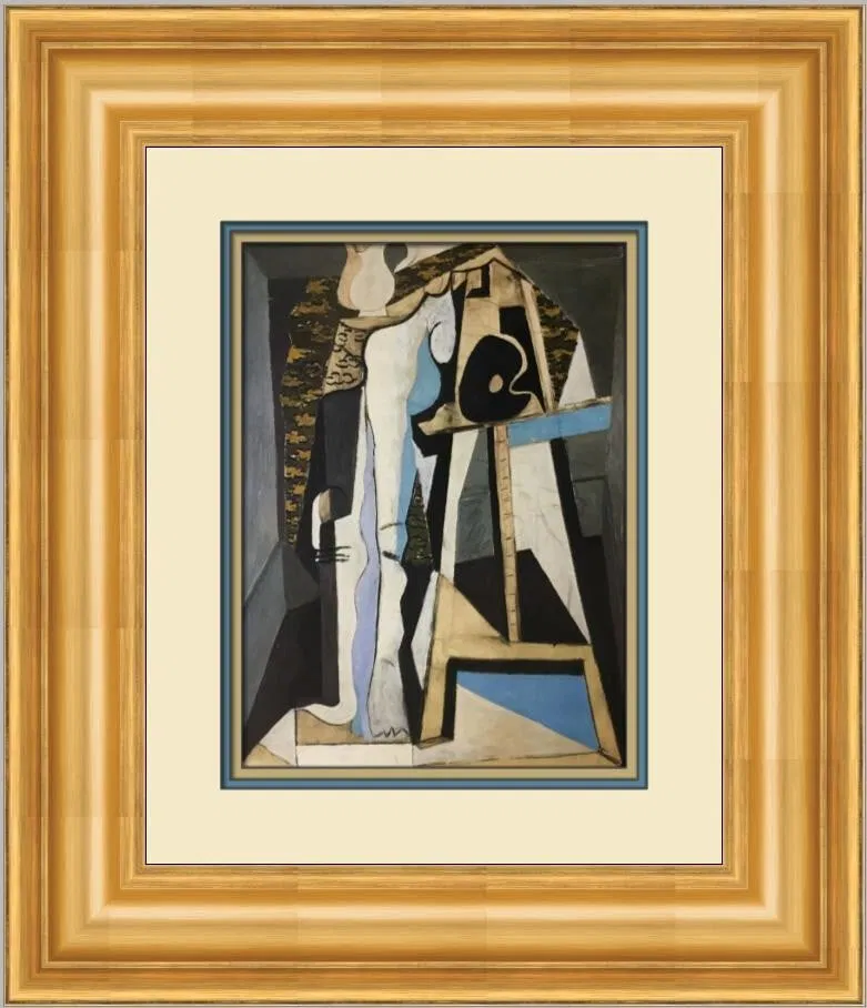 Pablo Picasso Interior with Easel Custom Framed Surrealist Print