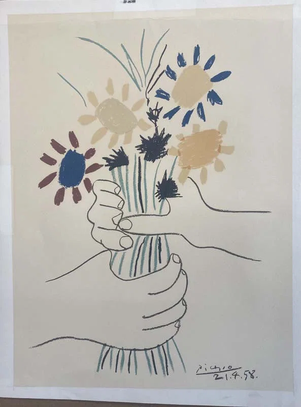 Pablo Picasso (Spanish 1881-1973) Lithograph Bouquet of Peace 1960