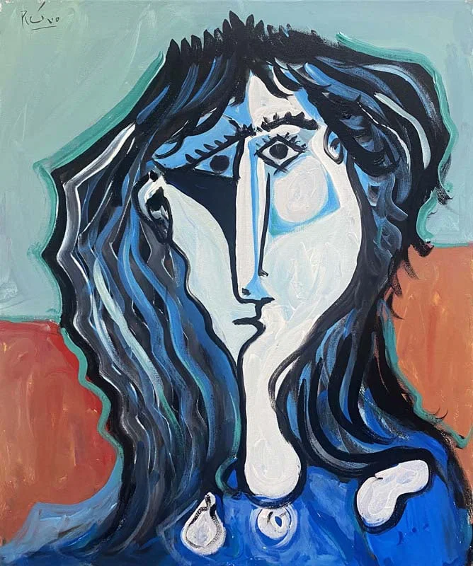 Pablo Picasso (Spanish 1881-1973) oil painting on canvas in the manner of Pablo Picasso (Spanish