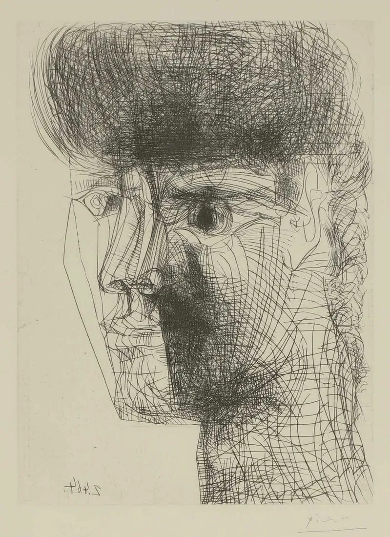 ▲ Pablo Picasso (Spanish, 1881-1973) 'Tête de Faune' (Head of Faun), 1964 (Bloch 1370)
