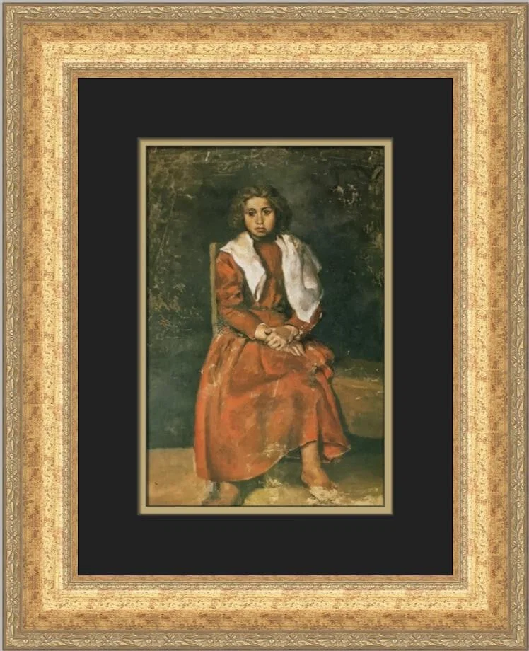 Pablo Picasso The Barefoot Girl Custom Framed Art Print 1996