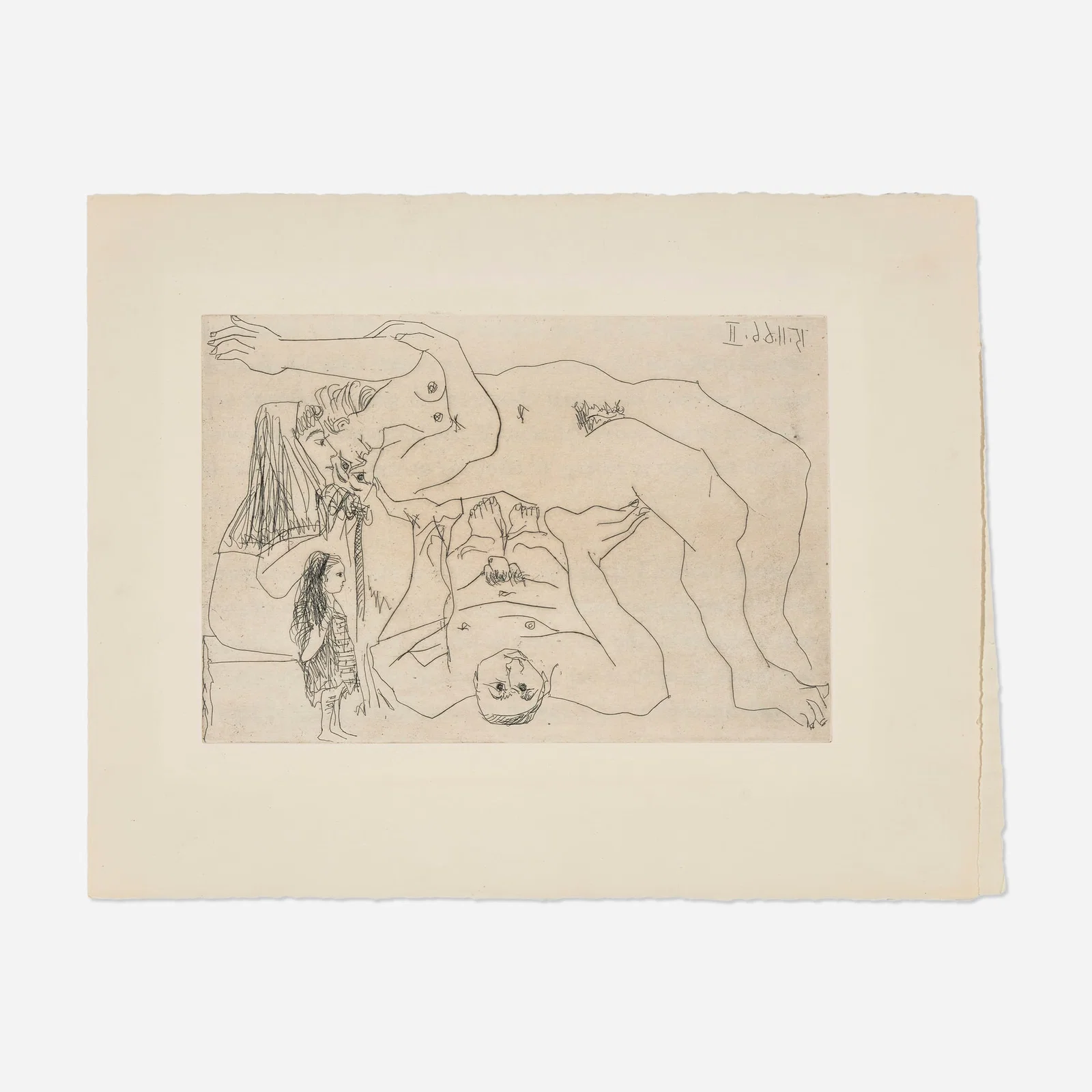 Pablo Picasso, Untitled (from El Entierro del Conde de Orgaz portfolio)
