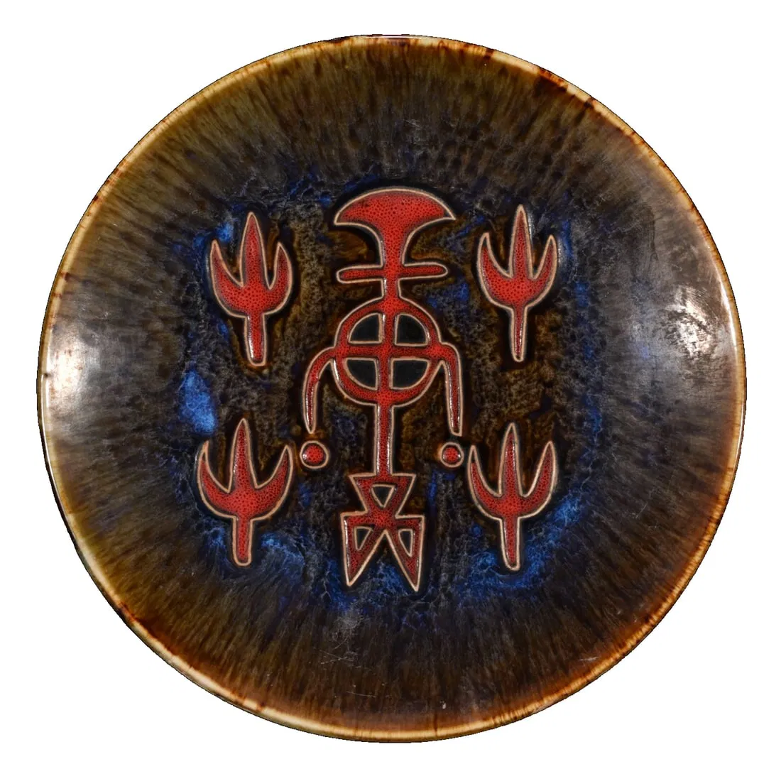 Painted "Hundred Family Surnames" plate