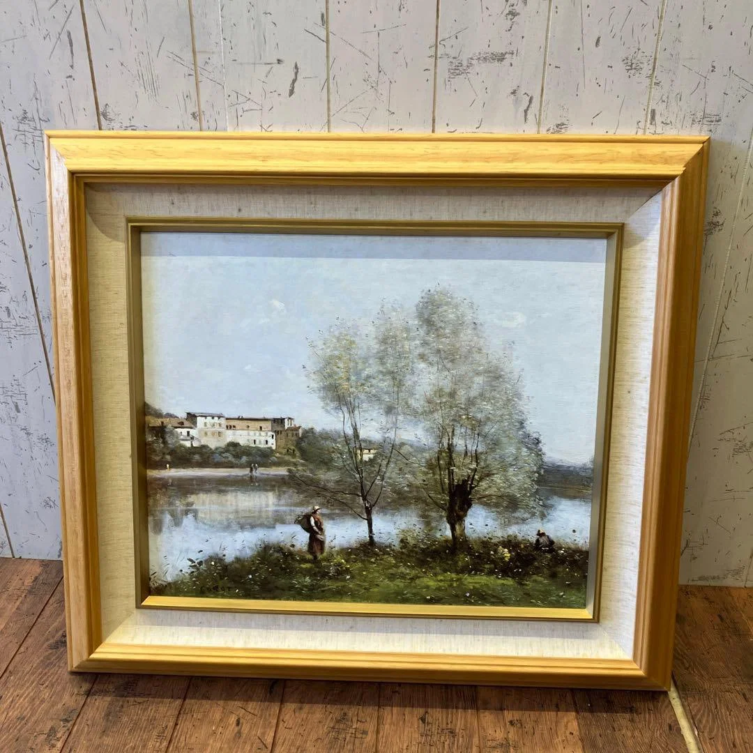 Painting: Masterpieces of the World - Corot, Ville d'Avray, Large Format, Luxuriously Framed