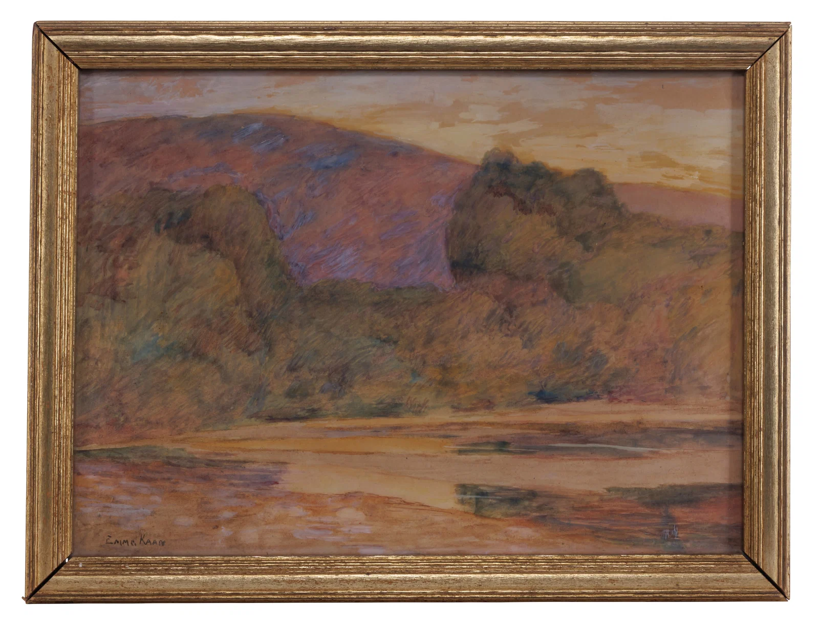 Painting of Mountain Landscape by Emma Kaan [Fine Art - Barbizon School - Arts &Crafts] (ca. 1935)