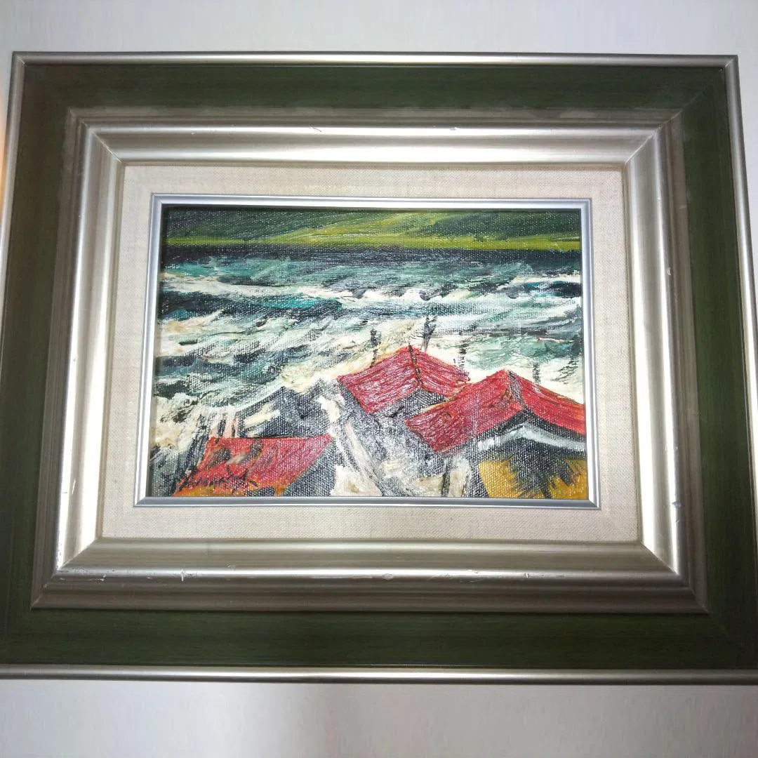 Painting, oil painting size SM, Rough Seas, Eiji Yamamoto