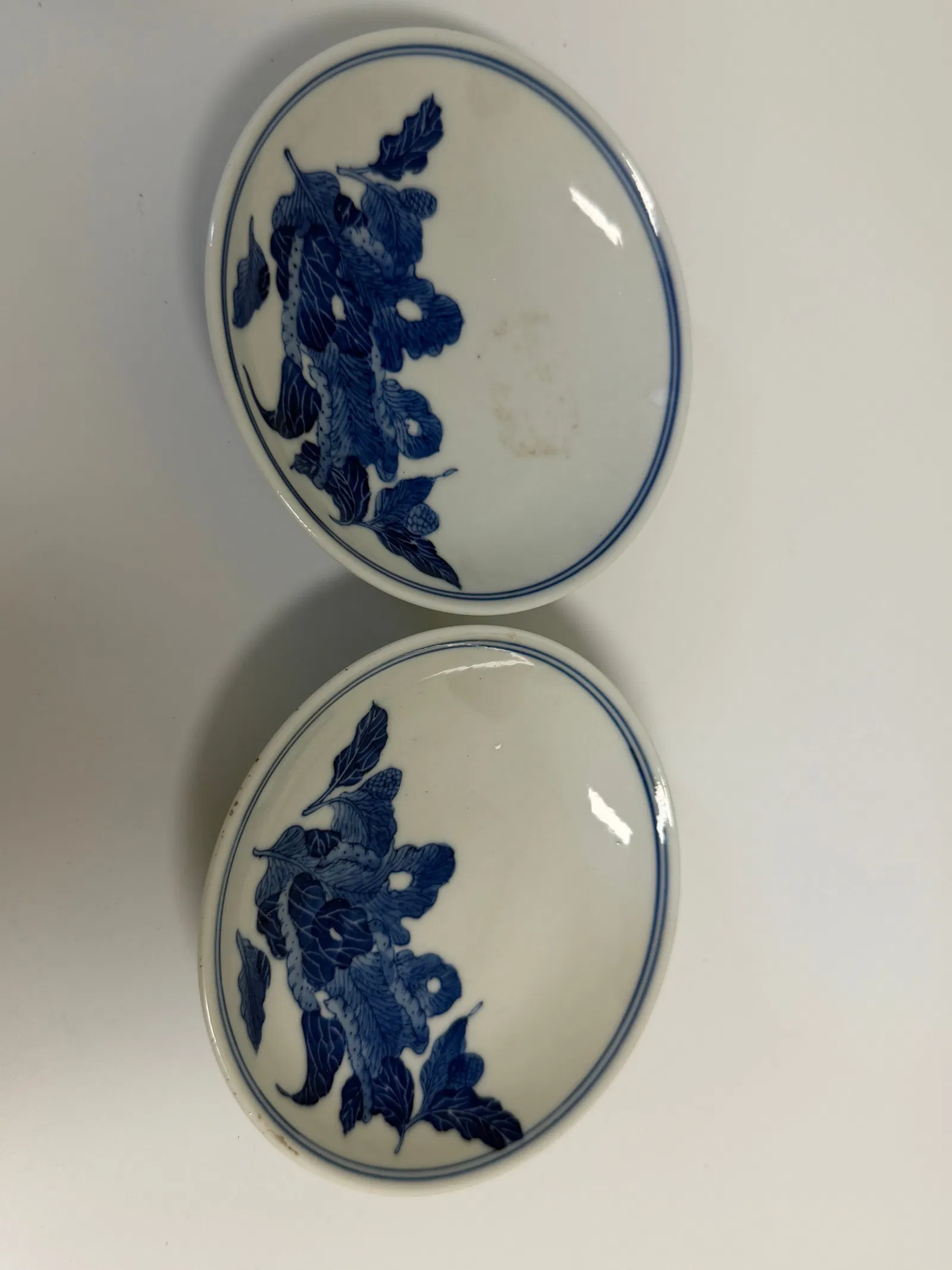 Pair Of Chinese blue and white porcelain plates mark