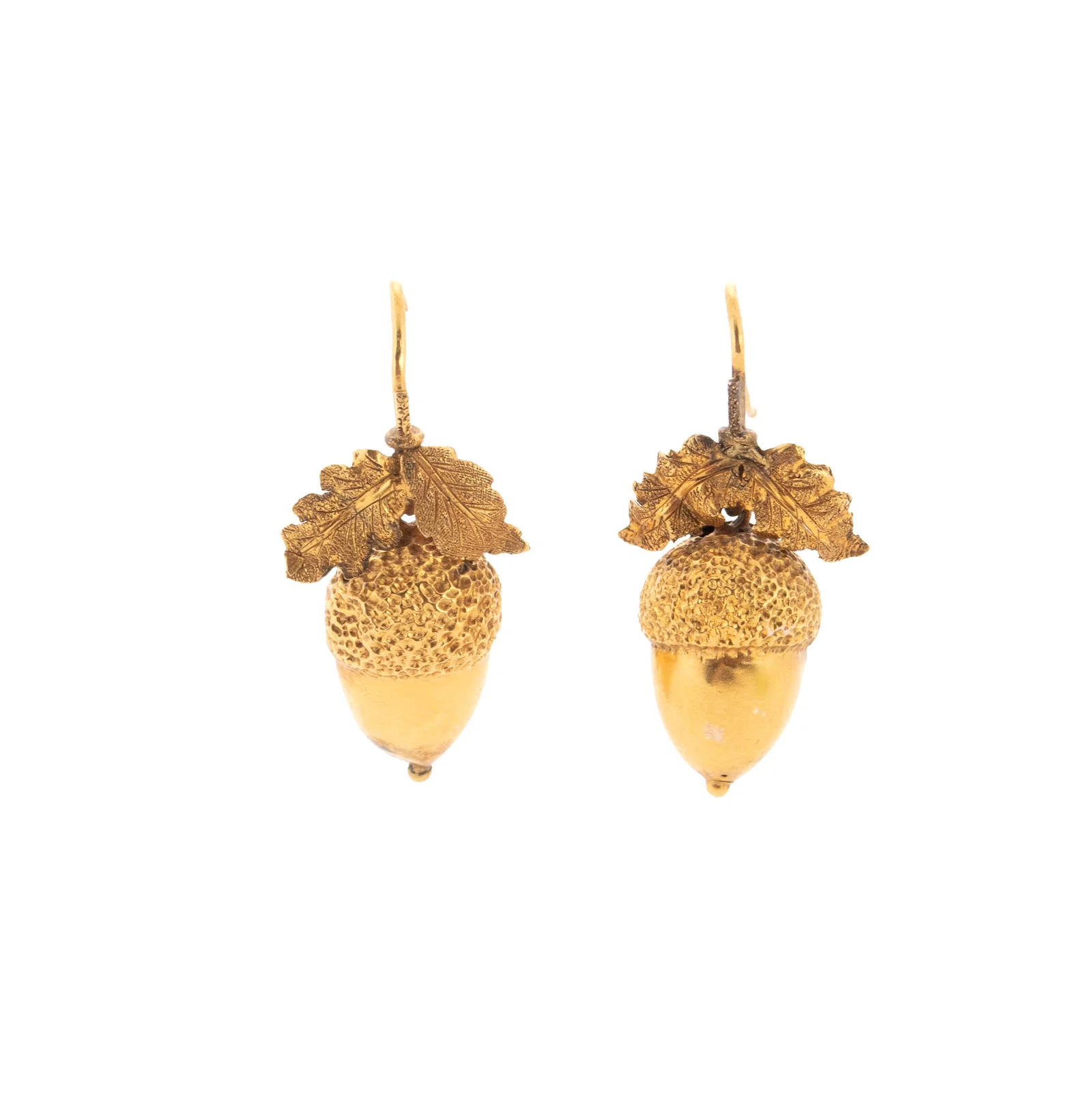PAIR OF GOLD ACORN EARRINGS