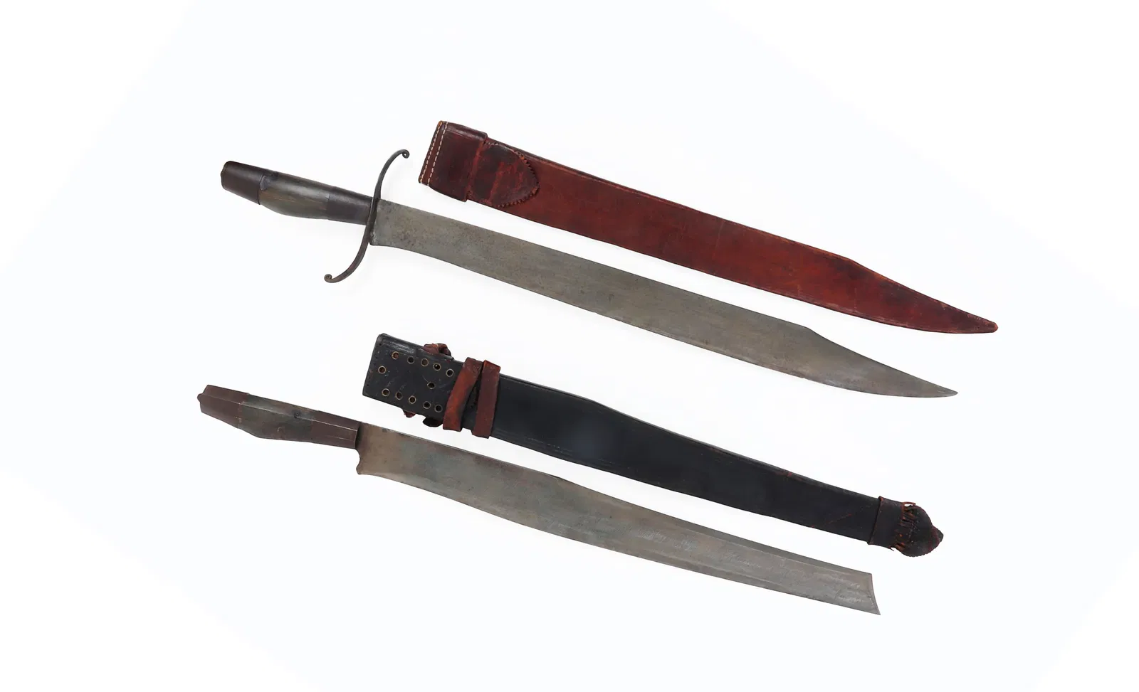Pair of Huge Luzon Swords & Sheaths