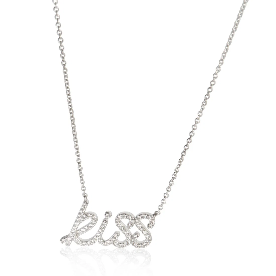 Paloma Picasso Graffiti Kiss Diamond Pendant in 18k White Gold by Tiffany & Co.