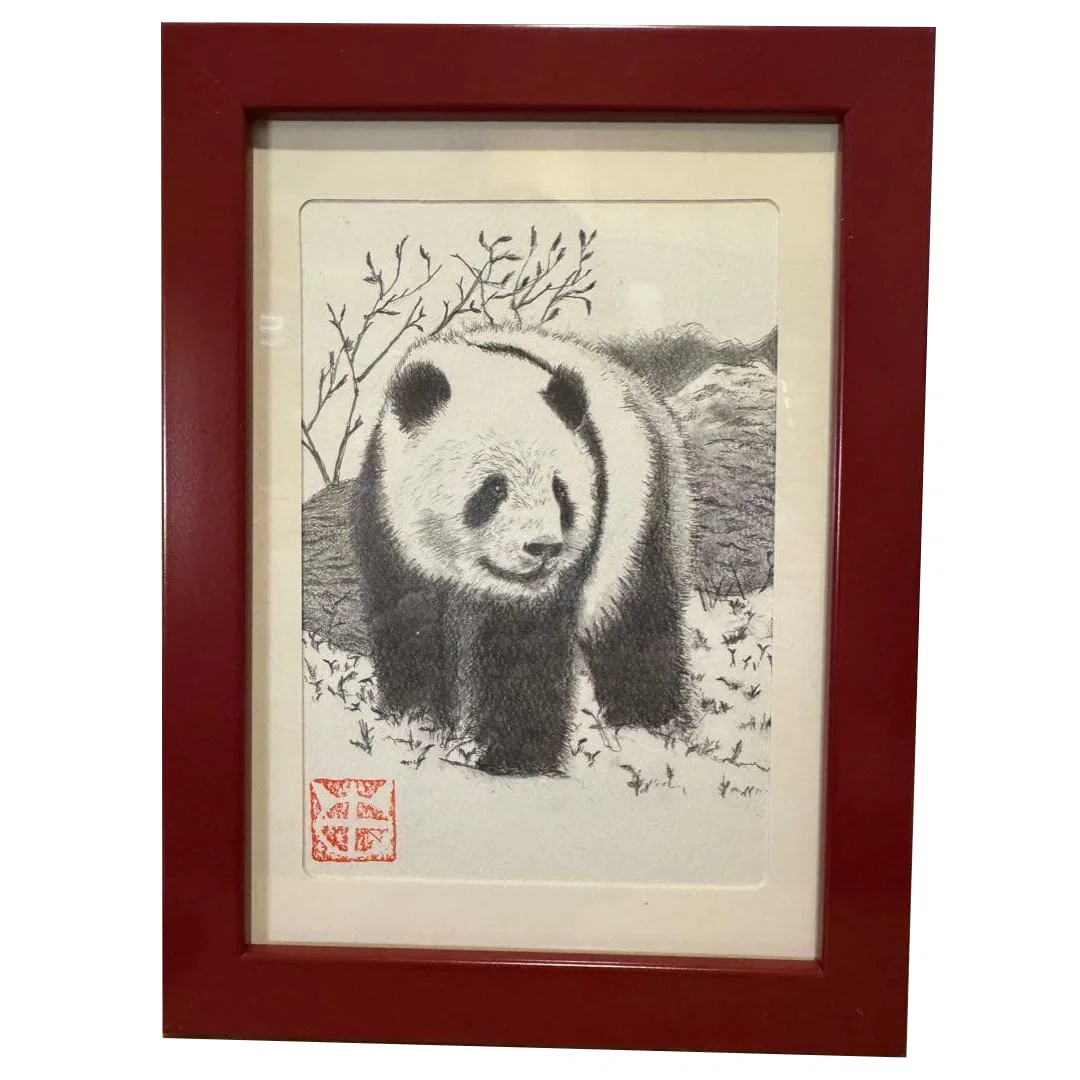 Panda pencil drawing