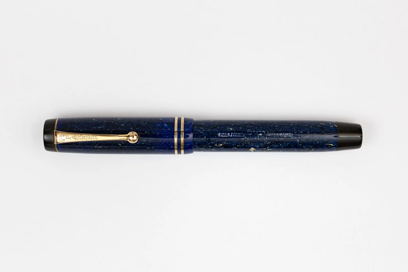 Parker Duofold Senior Streamlined Lapis Blue Fountain Pen, OM Nib