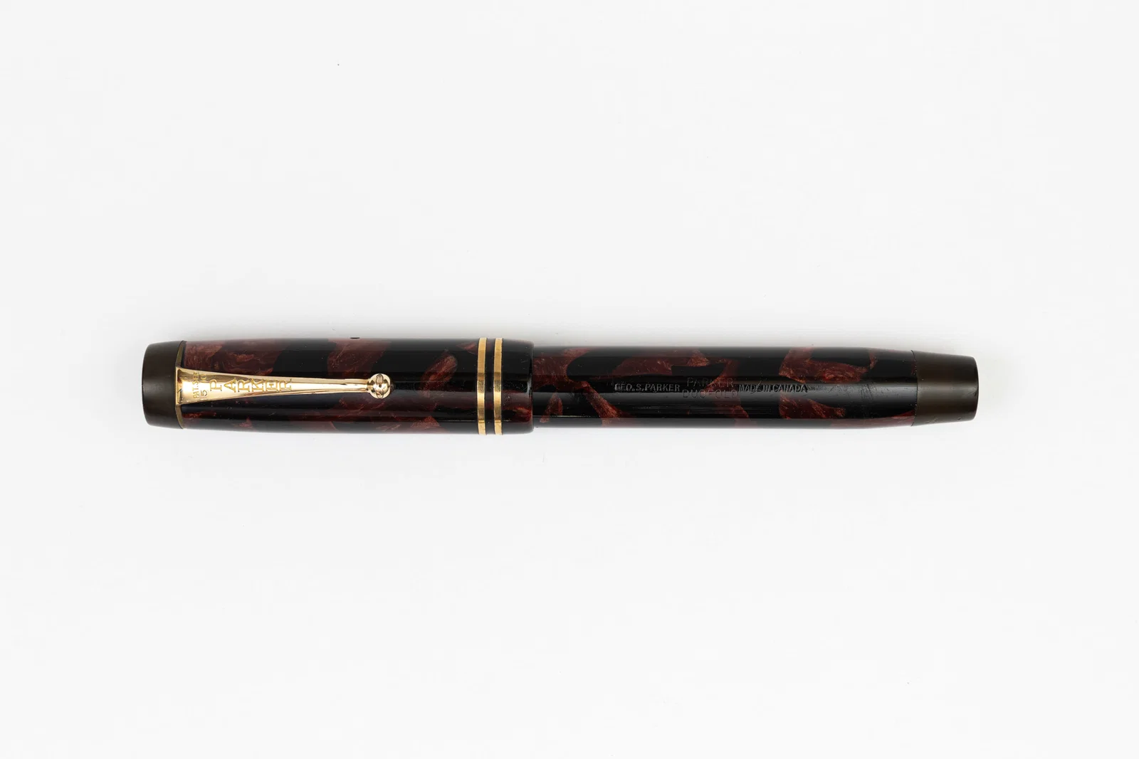 Parker Duofold Streamline Senior Burgundy Pearl Fountain Pen
