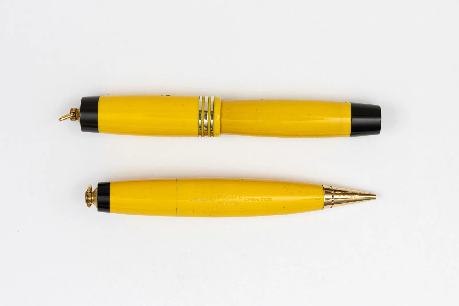Parker Duofold Vest Pocket Mandarin Yellow Fountain Pen Set