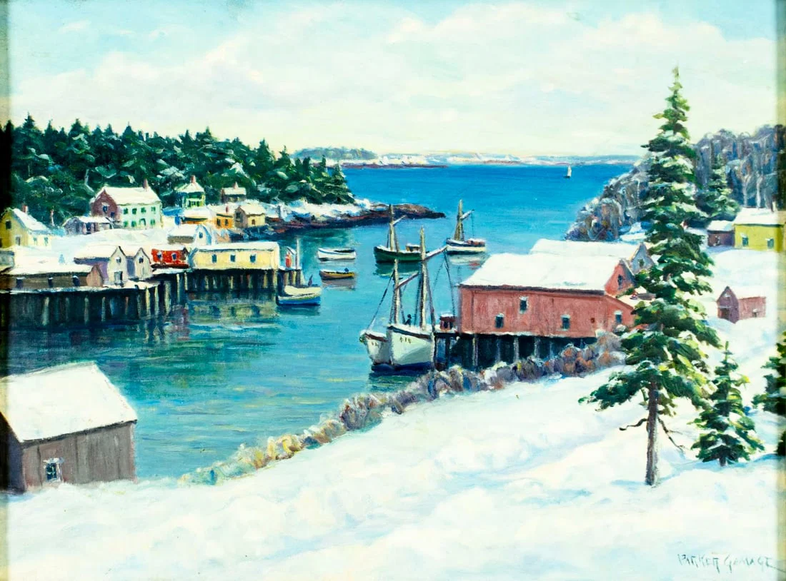 Parker Gamage (Maine,1882-1960) oil painting