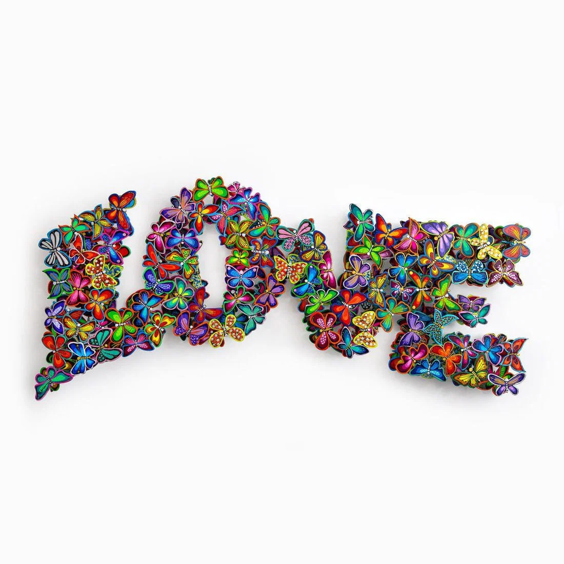 Patricia Govezensky- Original Painting on Cutout Steel "L O V E"