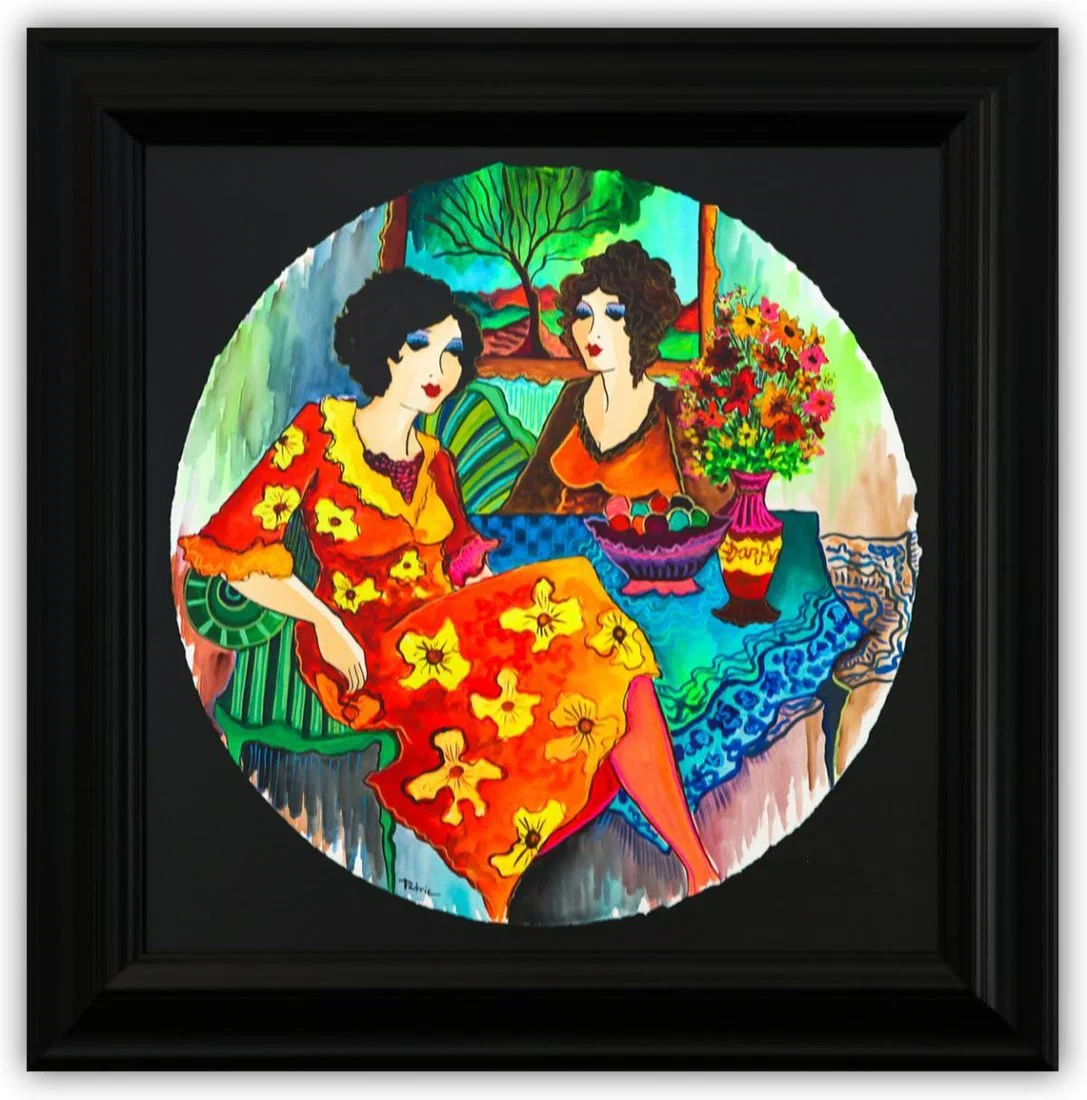 Patricia Govezensky- Original Watercolor "Laura and Gabriela"