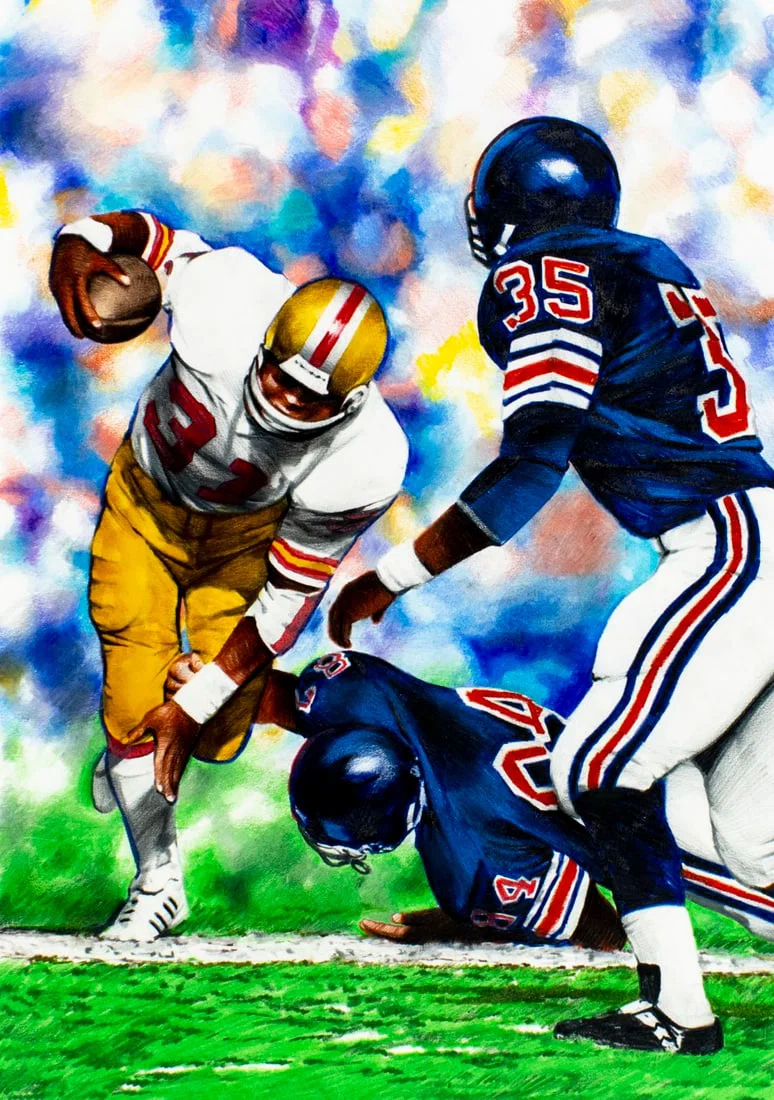 Paul Calle (CT,NY,1928-2010) colored pencil painting