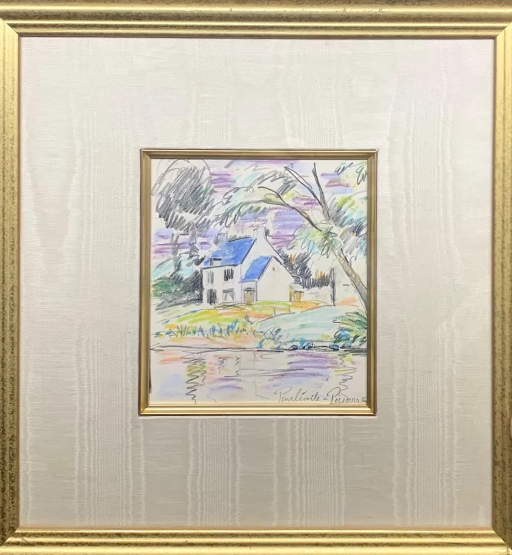 Paul Emmile Pissarro- Pastel Drawing on paper