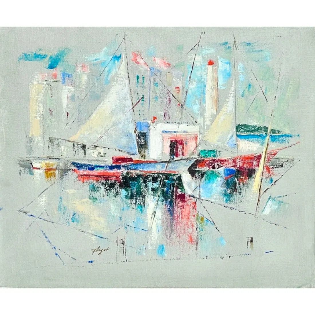 Paul Flegel, Sailing Boats, Oil on Canvas