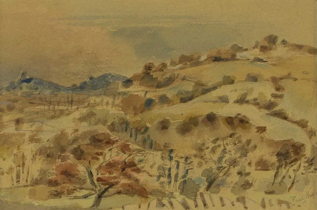 Paul Nash (British, 1889-1946) An open landscape