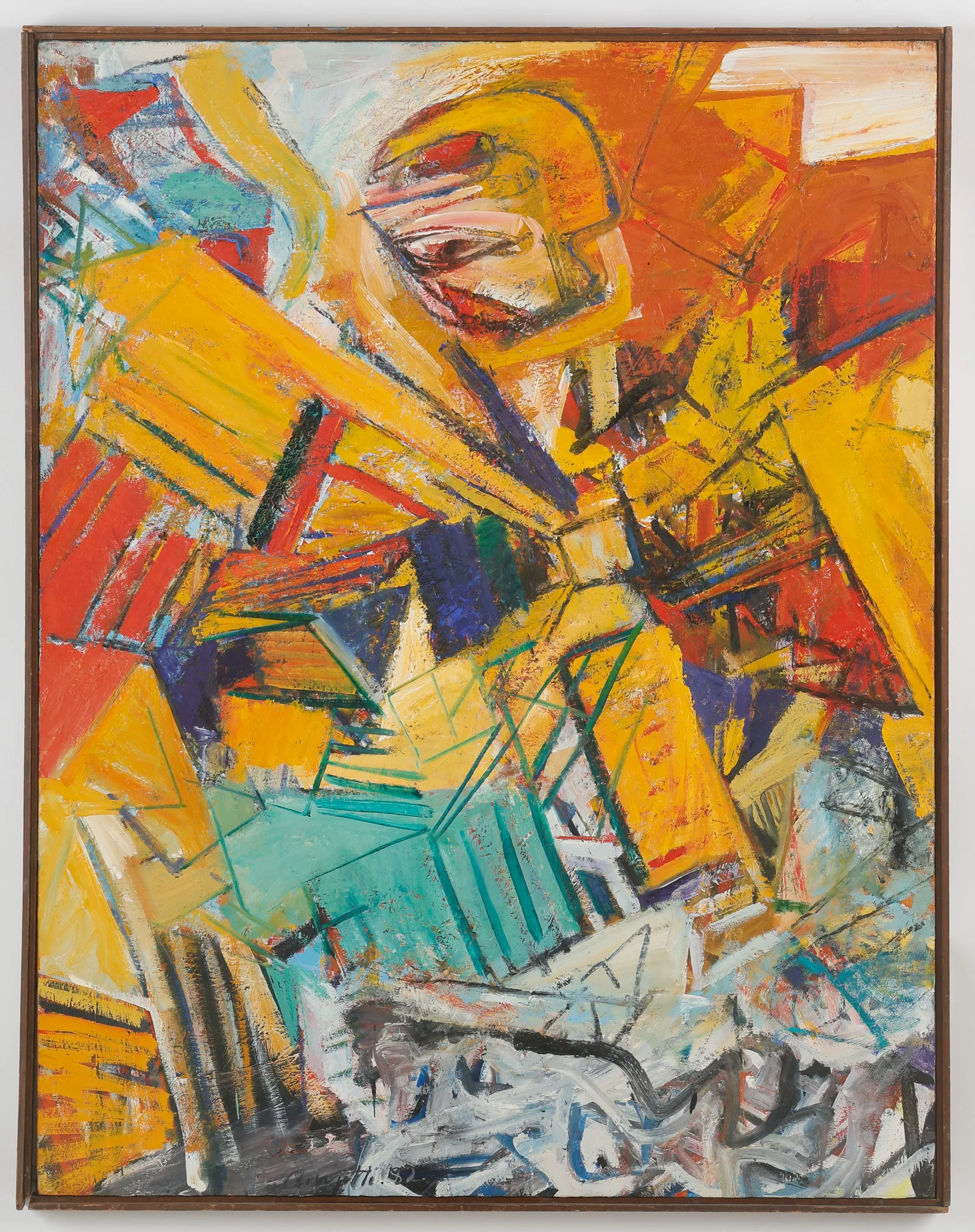 Paul Russotto (American, 1944-2014) "No Entry," 1982, Oil Painting, 44" x 34"