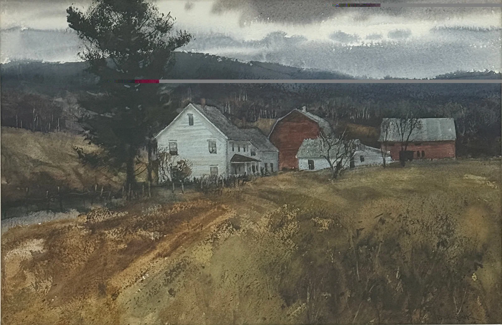 PAUL STRISIK (American 1918-1998) "Farm, Vermont,"